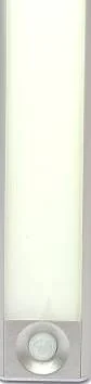 A slim aluminium light bar with a frosted lens along its length and a small round sensor at the lower end